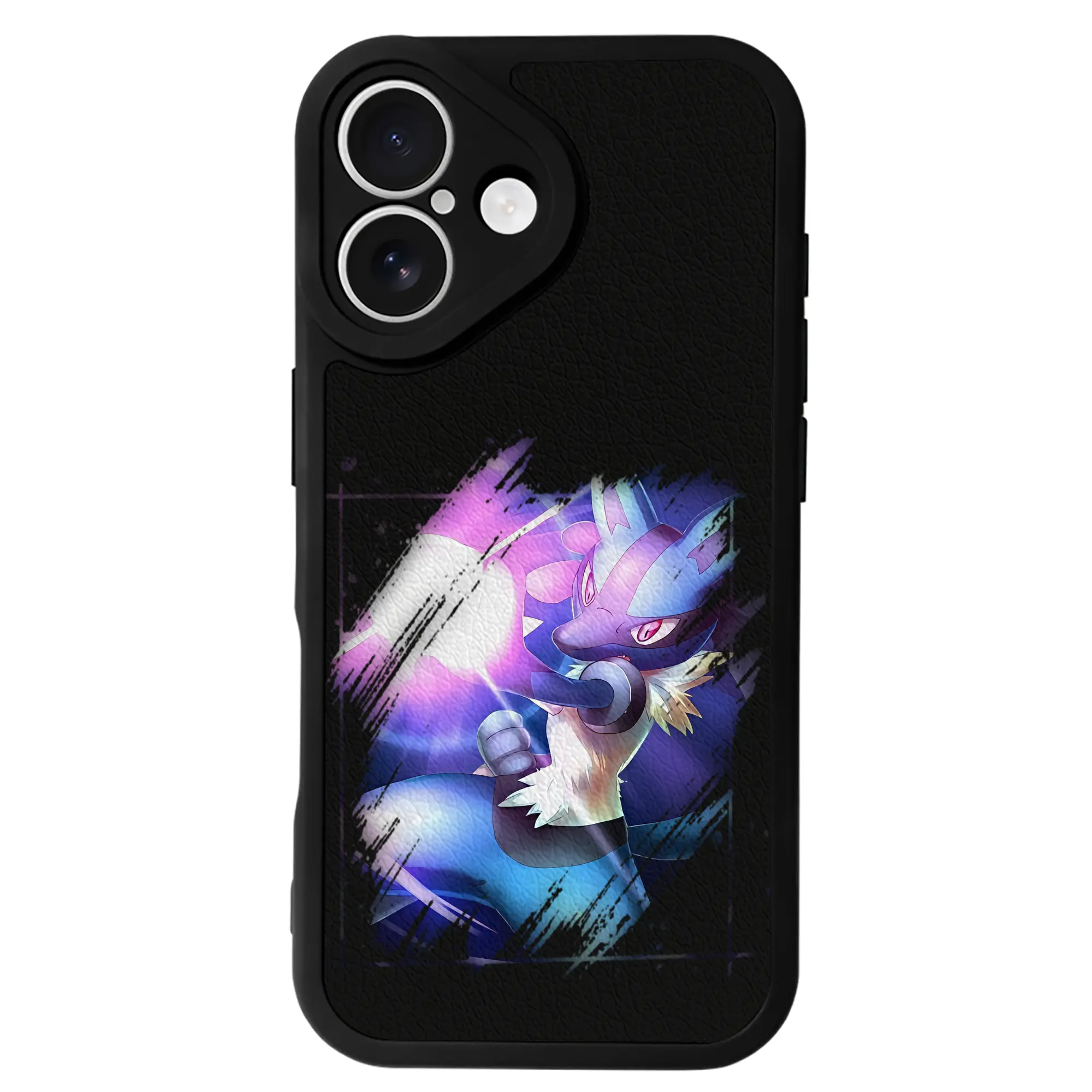 ポケモン グッズ,ルカリオ - IPhone 16シリーズ対応 ・ シリコンスマホケース ・ レザー調 ・ 高精度フィット ・ 耐衝撃 ・ ワイヤレス充電対応 ・ 精密カット